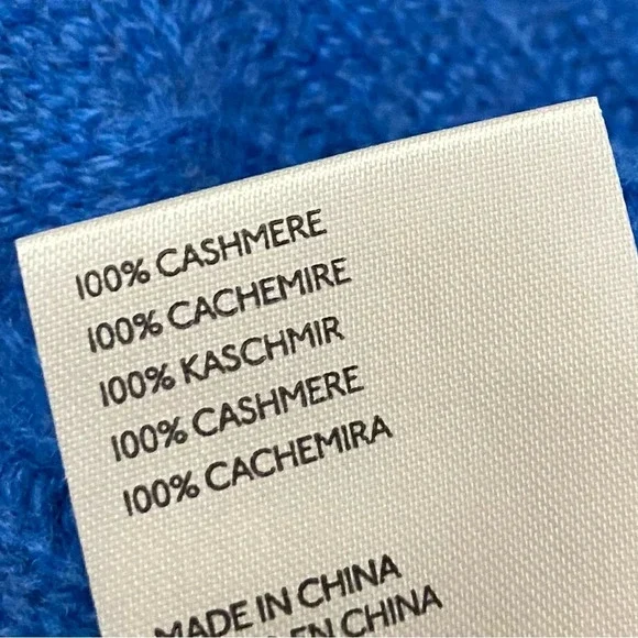 New! Free People Sennen Cashmere Cable Cropped Sweater blue nwot 27167